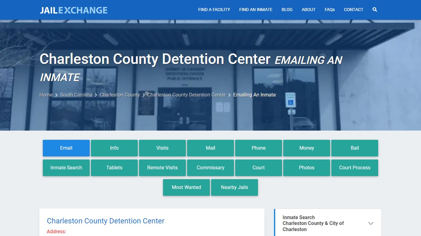 Inmate Text, Email - Charleston County Detention Center, SC - Jail Exchange